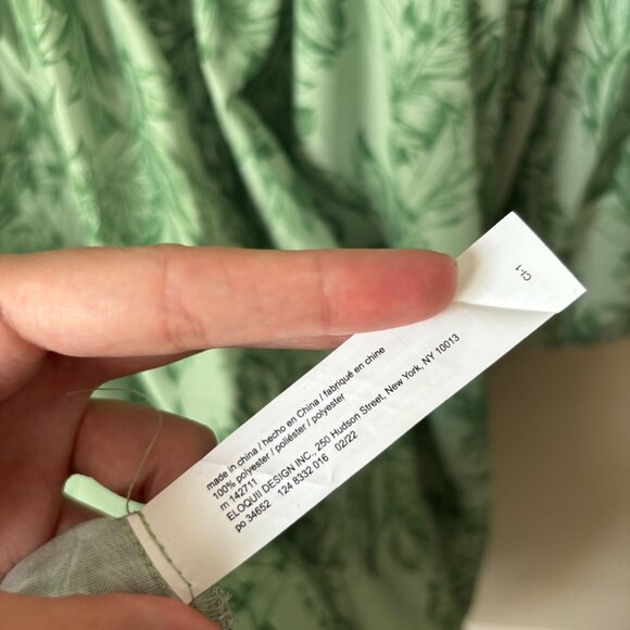 Eloquii 18 Floral Printed Tiered Bubble Sleeve Smocked Waist Midi Dress NEW - Picture 8 of 11